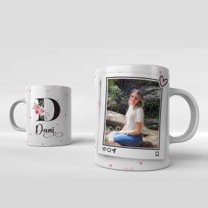 Caneca Personalizada (foto, inicial e nome) Porcelana 325ml  Personalização por sublimação  